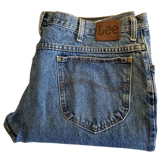 Lee Jeans Men’s 44x30 Blue Regular Fit Straight Leg Denim - Picture 3 of 5